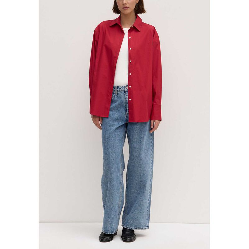 Assembly Label Everyday Poplin Shirt Dark Cherry image number 3